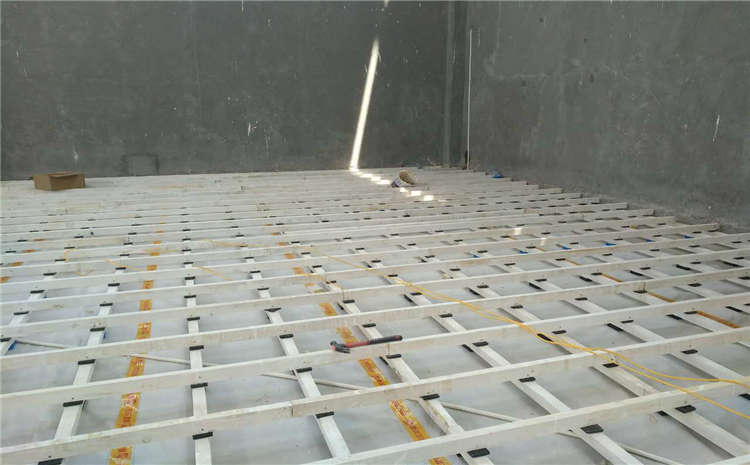 楓樺木排球館木地板板式龍骨結構