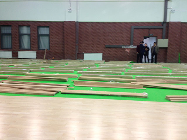 北京大興棗園天健廣場健身房木地板案例