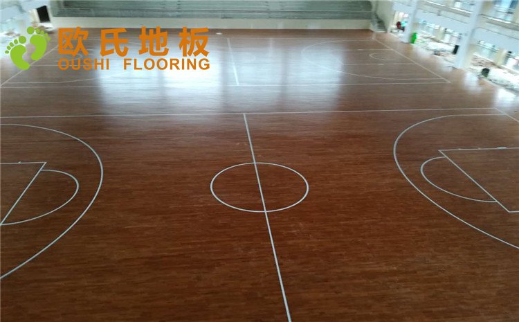 重慶忠縣中學(xué)籃球排球場木地板案例