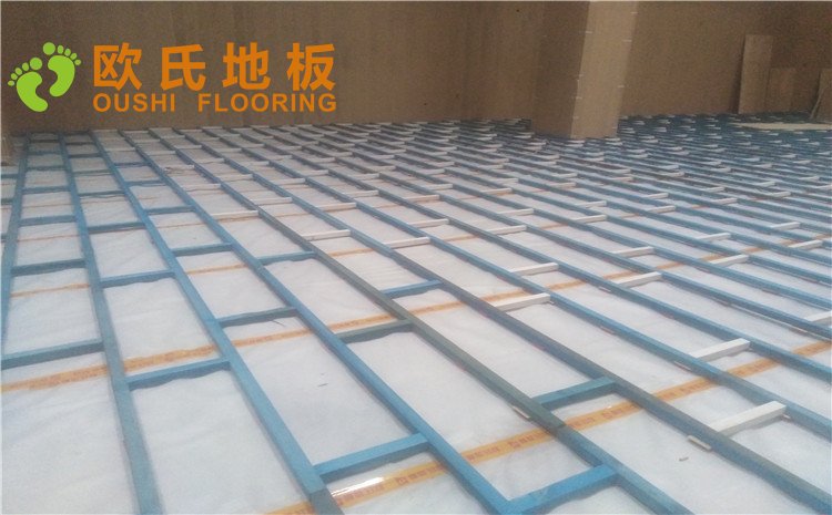 青島市黃島區濱海街道中心小學體育館木地板